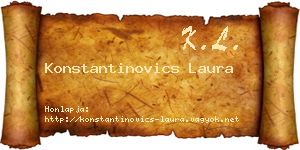Konstantinovics Laura névjegykártya