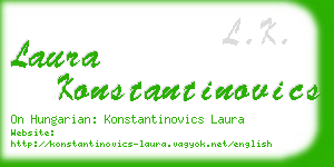 laura konstantinovics business card